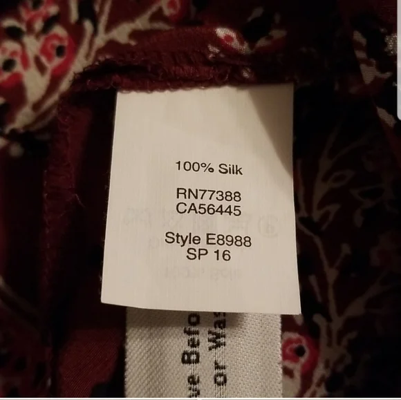 Madewell Womens Lassie Garden Cap Sleeve Burgandy Printed Shirt - Picture 5 of 7